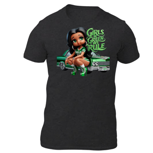 Girls in Green We Rule - Eagles Betty Boop T-Shirt | Stylish Football Fan Tee