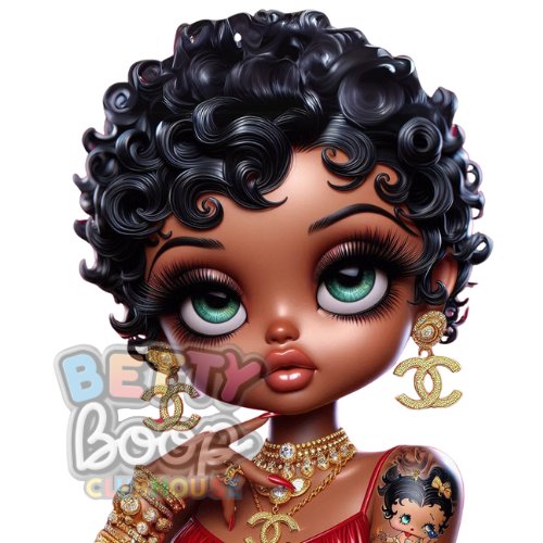 Glamorous Betty Boop Modern Chic PNG Bundle 7 Images – Instant Digital Download