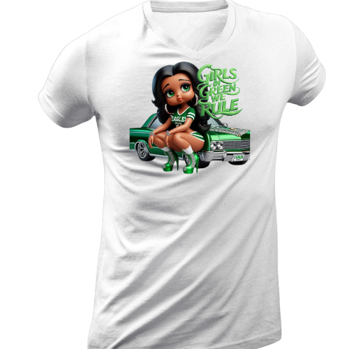 Girls in Green We Rule - Eagles Betty Boop T-Shirt | Stylish Football Fan Tee